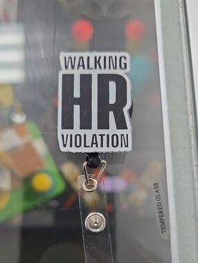 New Walking HR Violation Badge Reel - WorkPlace ID Holder Office, Work, Employee